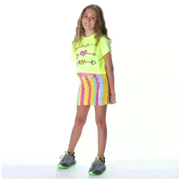 Fun&Fun Love Tee & Sequin Skirt